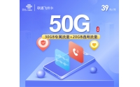 联通飞州卡【39元50G】