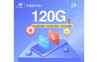 联通湖南专属卡【29元120G+500分钟】