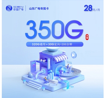 山东广电专属卡【28元350G+200分钟】